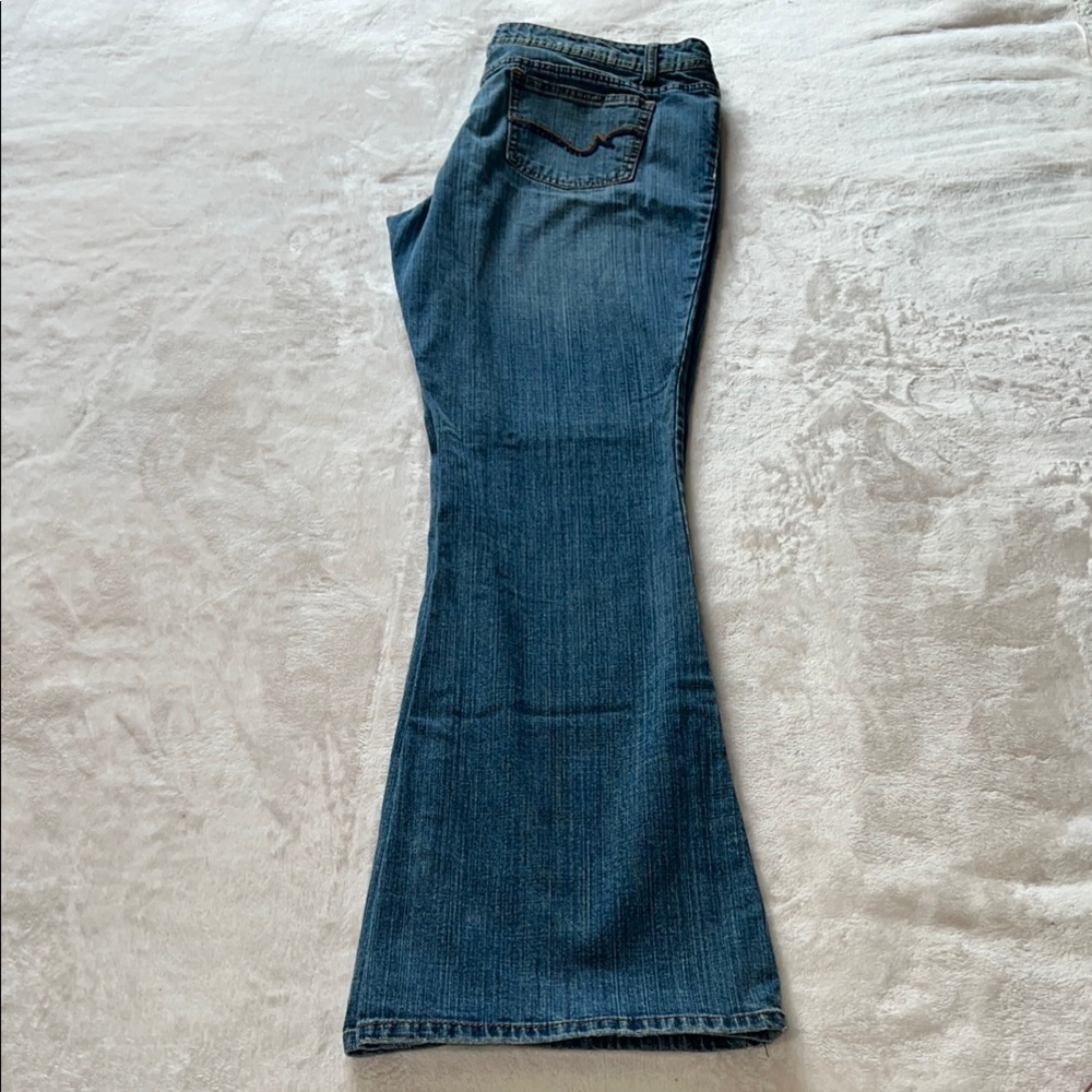 SO Women’s Blue Flare Wide Leg Jeans Vintage 70’s Look SZ 15 Junior’s